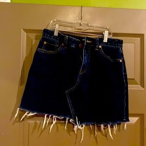 Nordstrom BDG mini skirt and dark denim